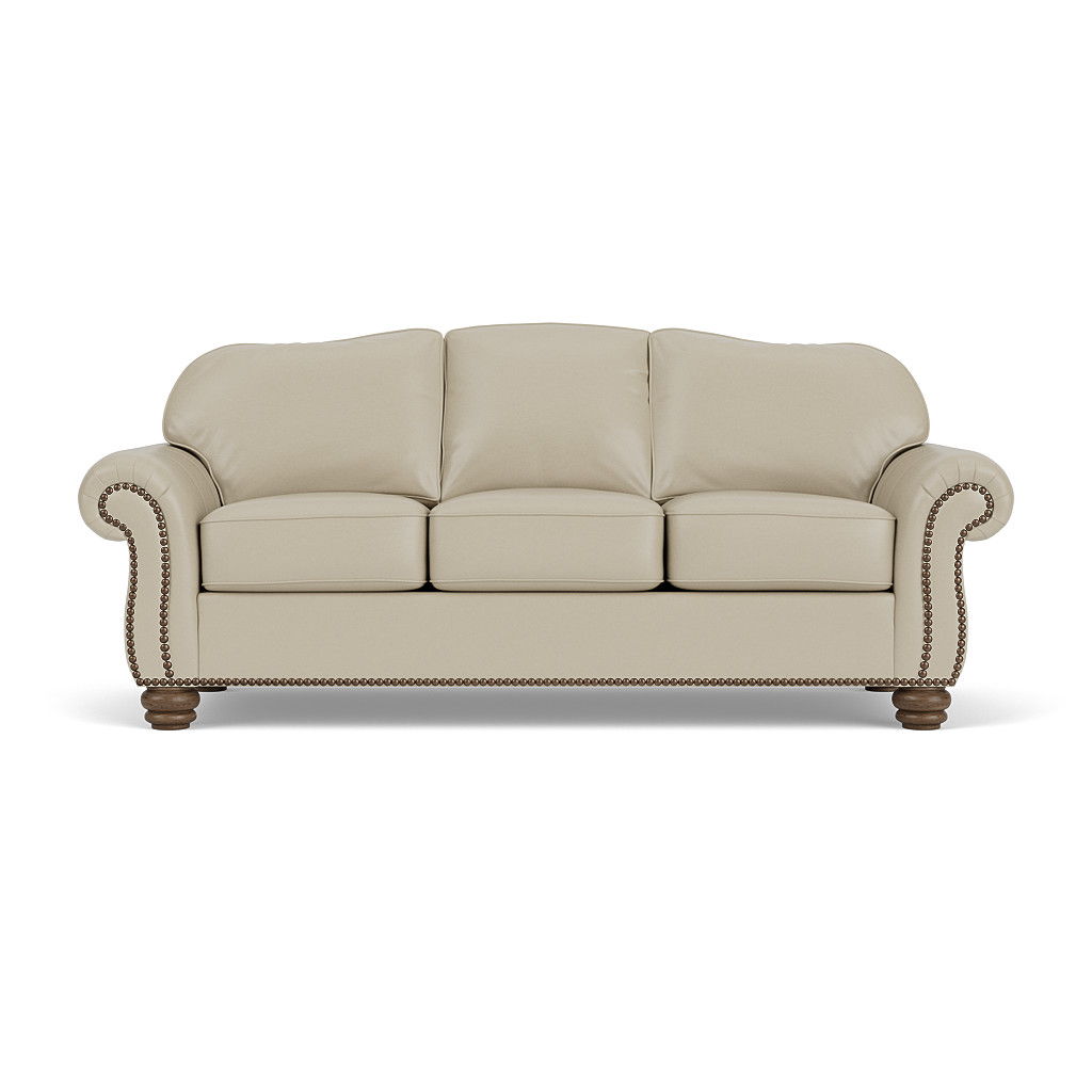 Bexley Leather Sofa, Nailhead Trim | Flexsteel