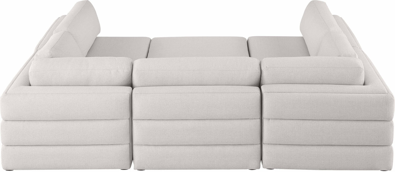 Beckham - Modular Sectional 6 Piece - Beige - Fabric | Home Elegance USA