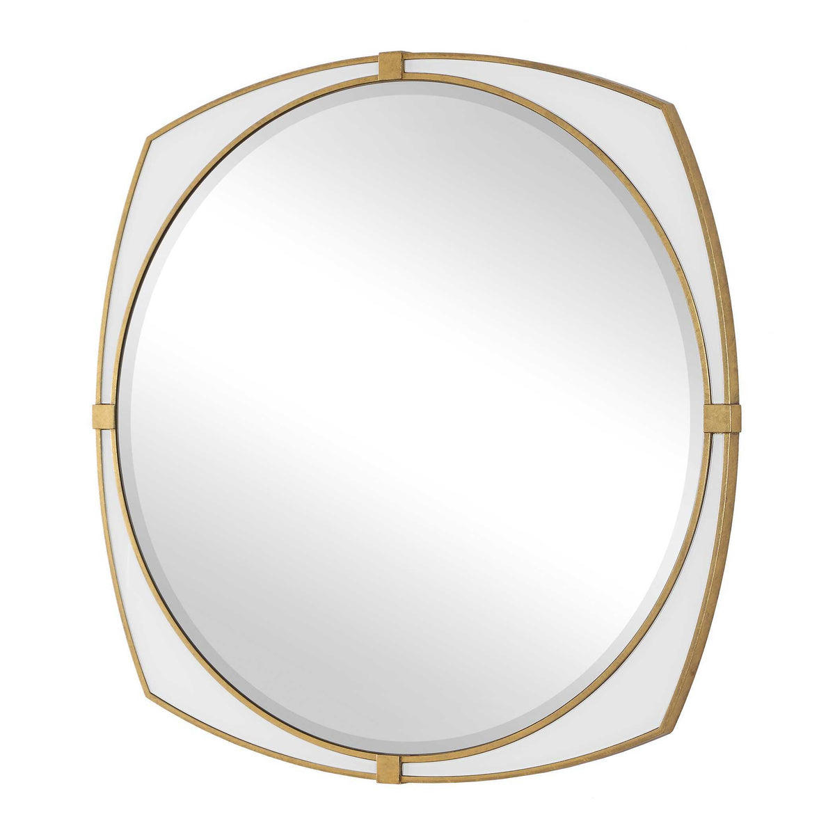 Estella Round Mirror - Gold / White by Uttermost - View 4