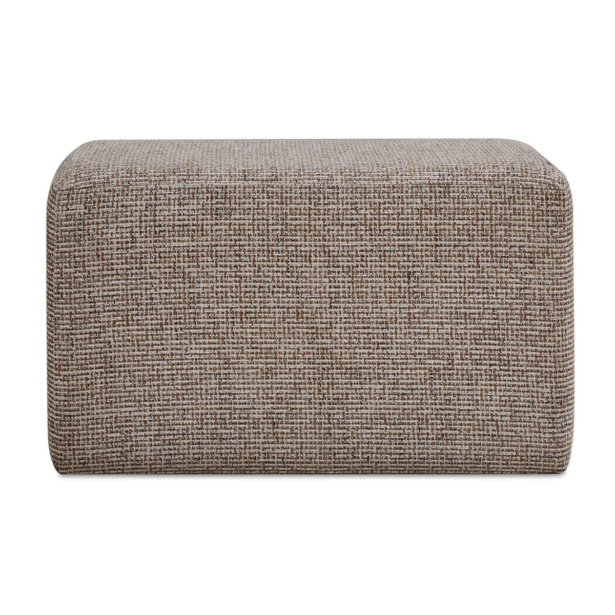 Kelce Woven Checkered Ottoman - Light Brown by Uttermost - View 1