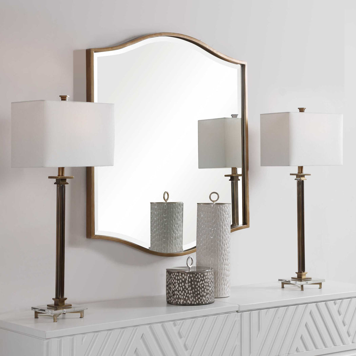 Cerise Mirror - Gold by Uttermost - View 3
