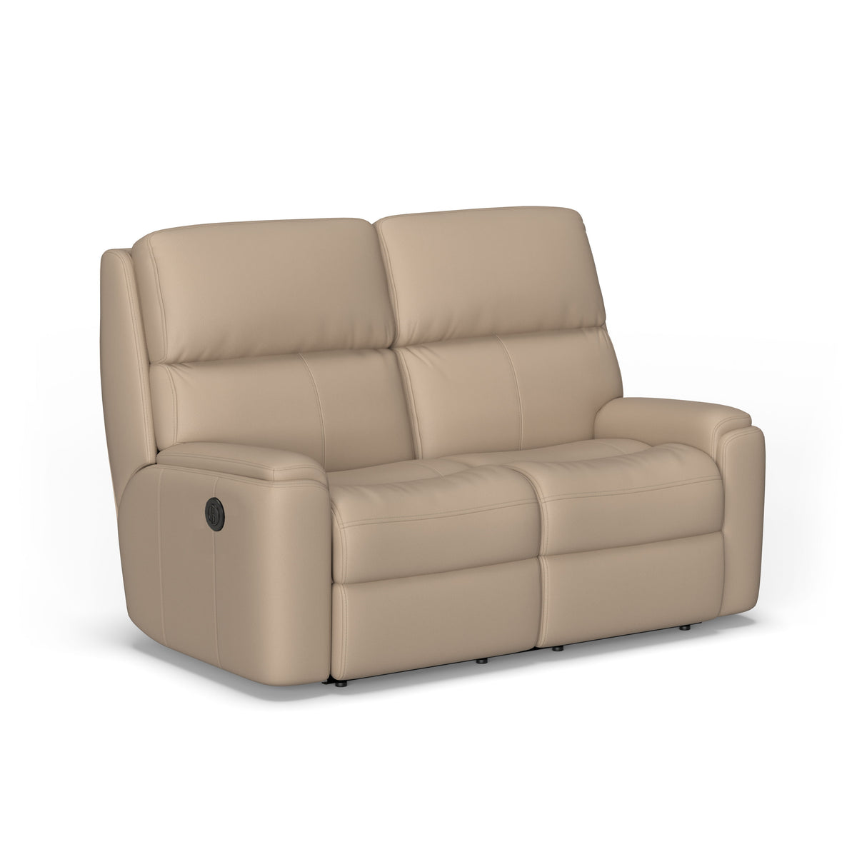 Rio Transitional Leather Power Reclining Loveseat | Flexsteel