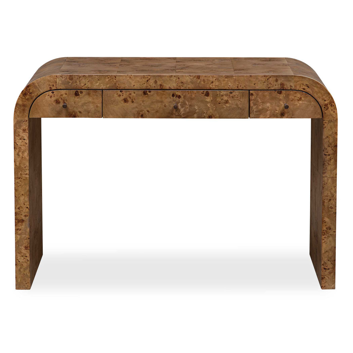 Rocco Mappa Burl Desk Woodtone - Dark Brown by Uttermost - View 2