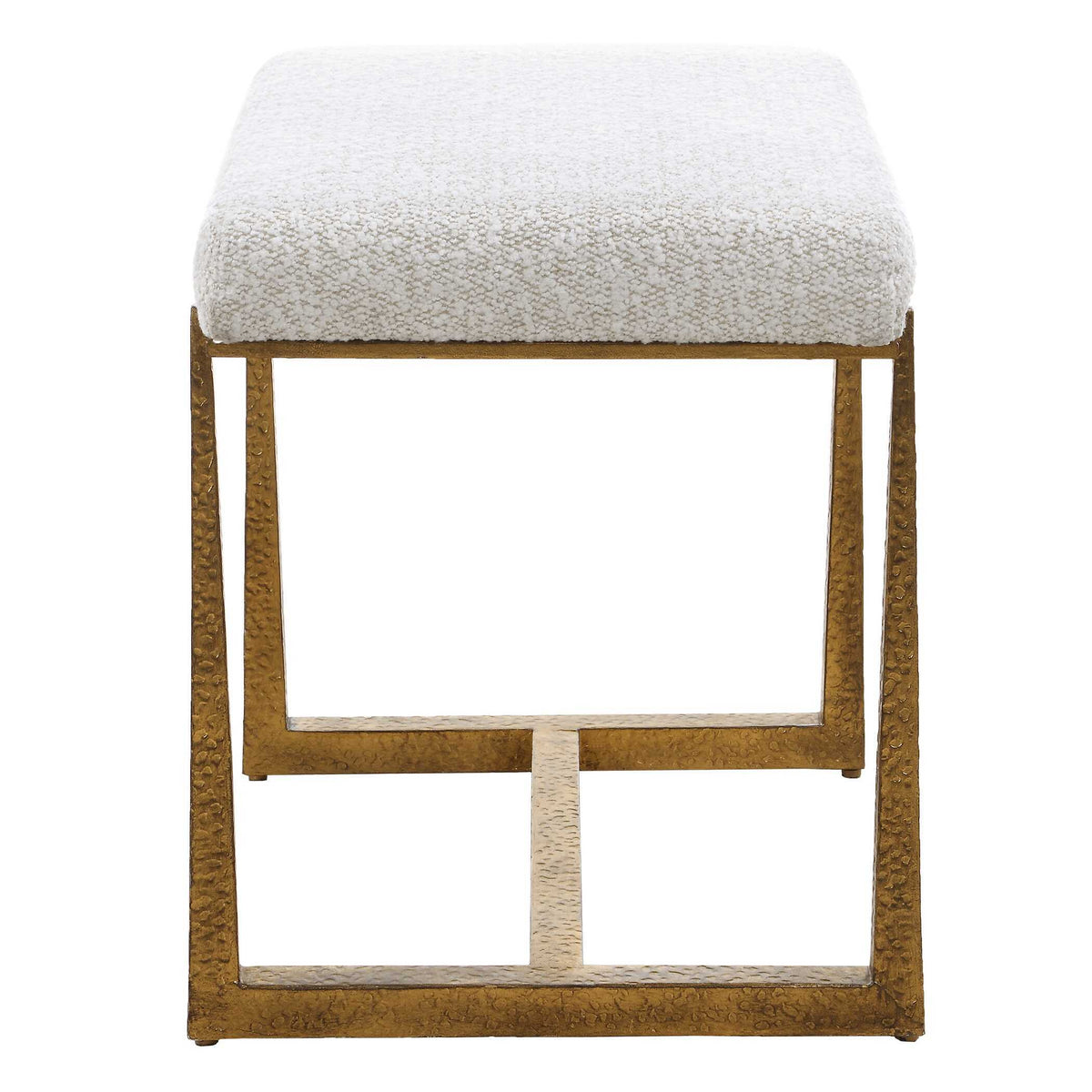 Midas Small Bench - Gold / White by Uttermost - View 5