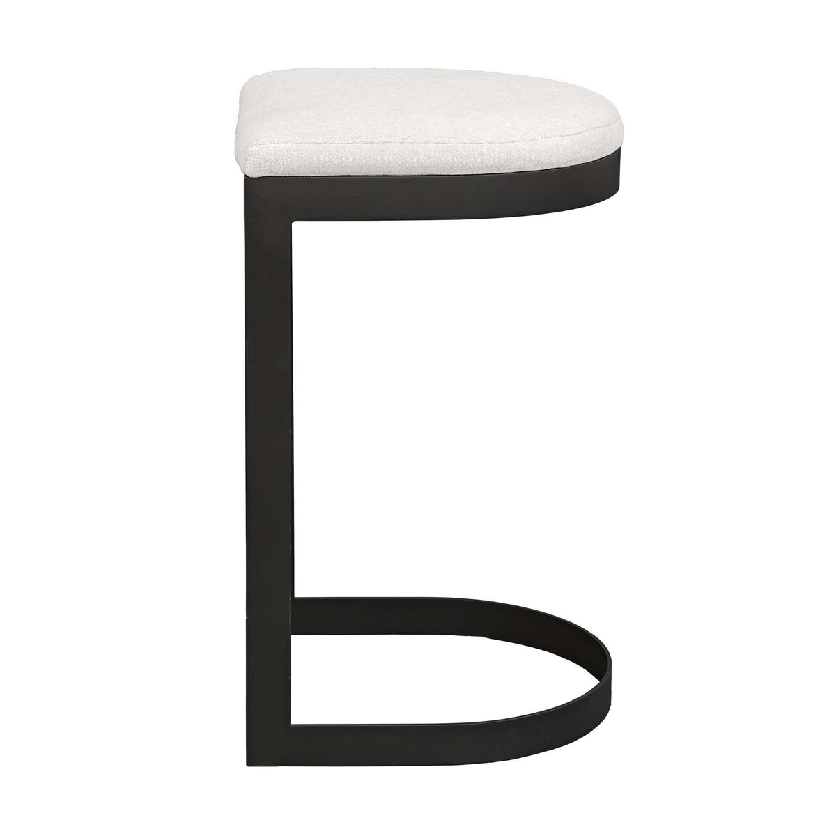 Maude Outdoor Bar Stool - White / Black by Uttermost - View 5