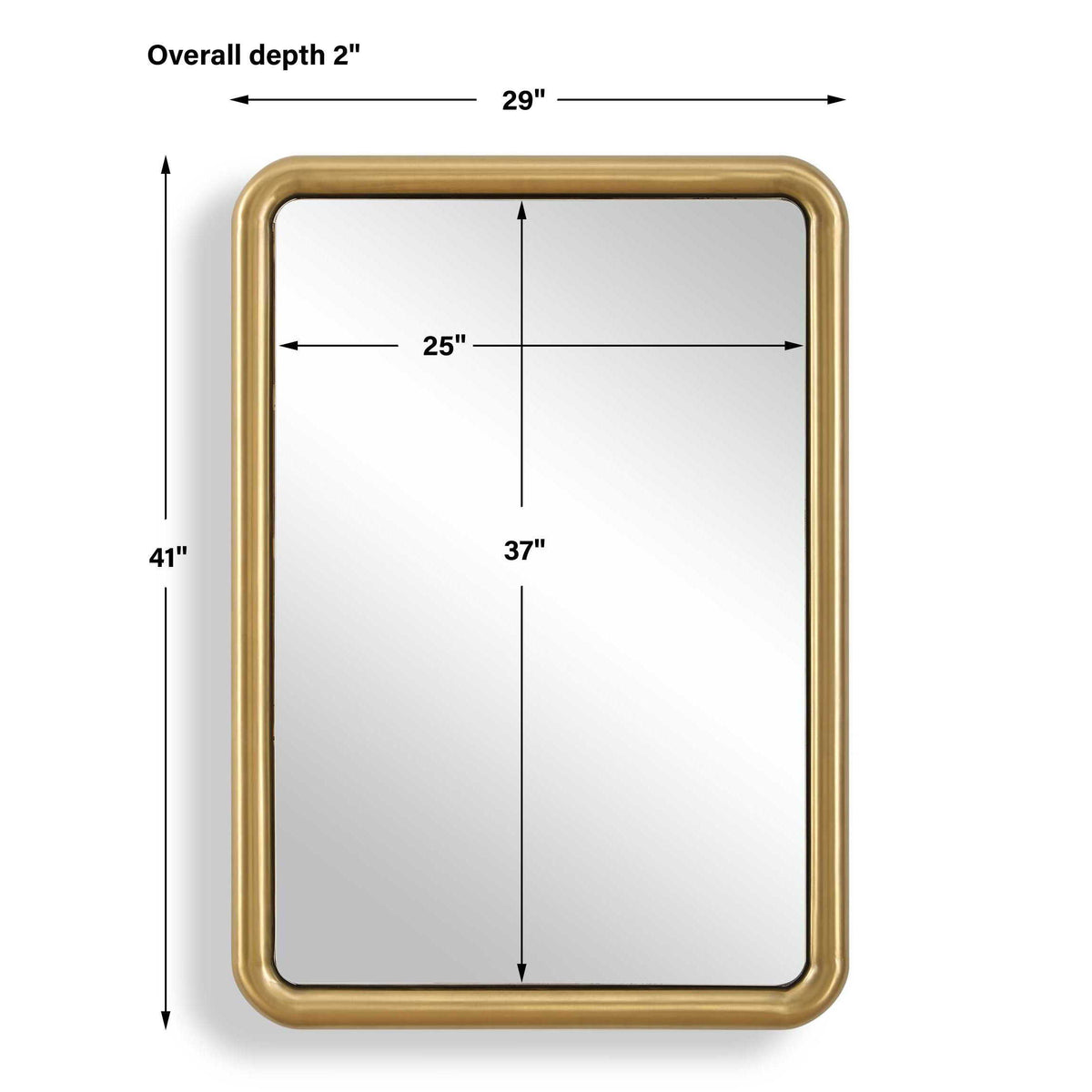 Atkinson Modern Mirror Brass - Gold by Uttermost - View 7