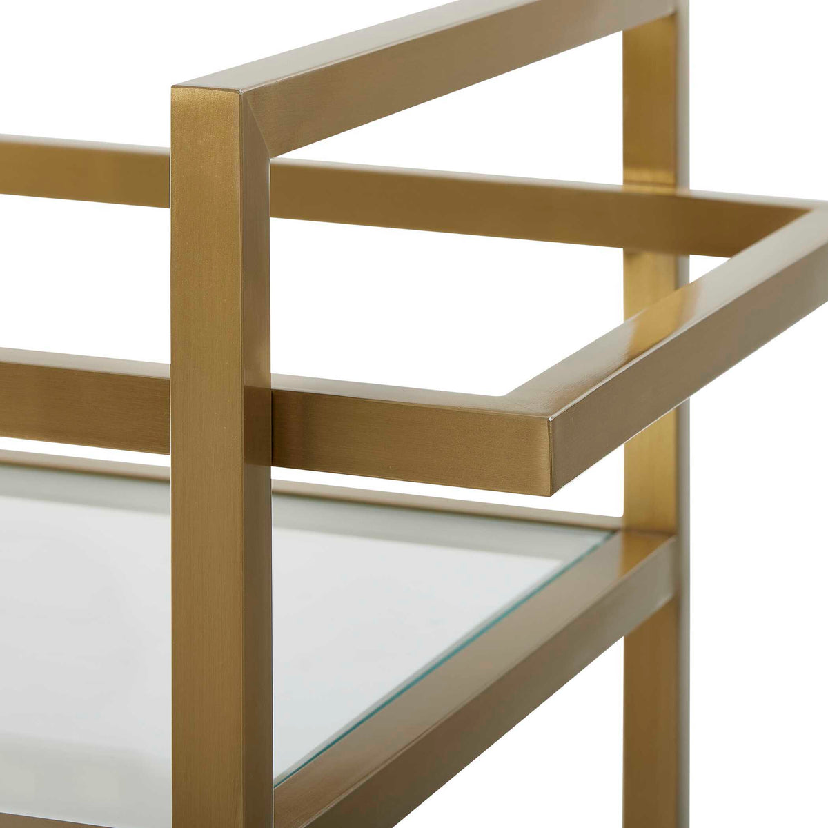 Erena Bar Cart Brass - Gold by Uttermost - View 4