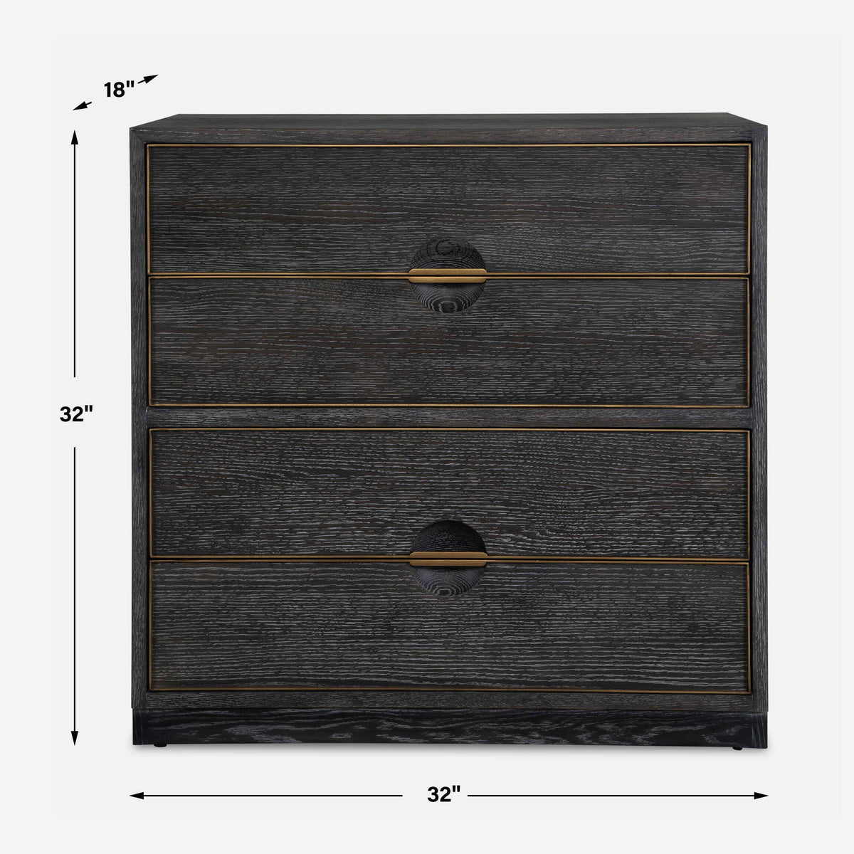 Besos 4 Drawer Chest Walnut - Dark Brown by Uttermost - View 9