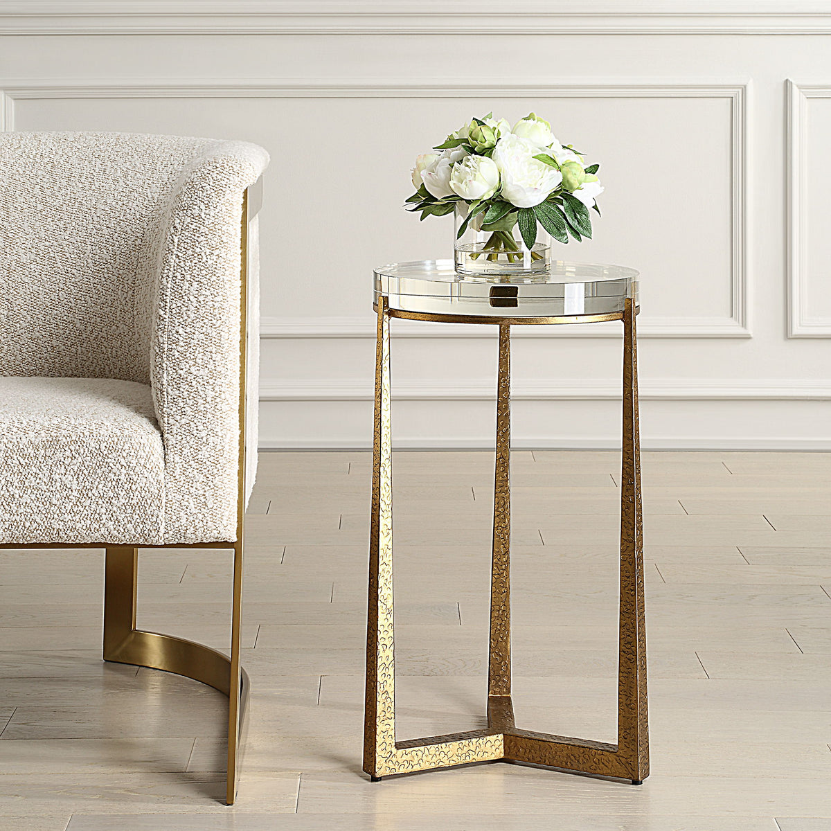 Midas Accent Table - Gold by Uttermost - View 2