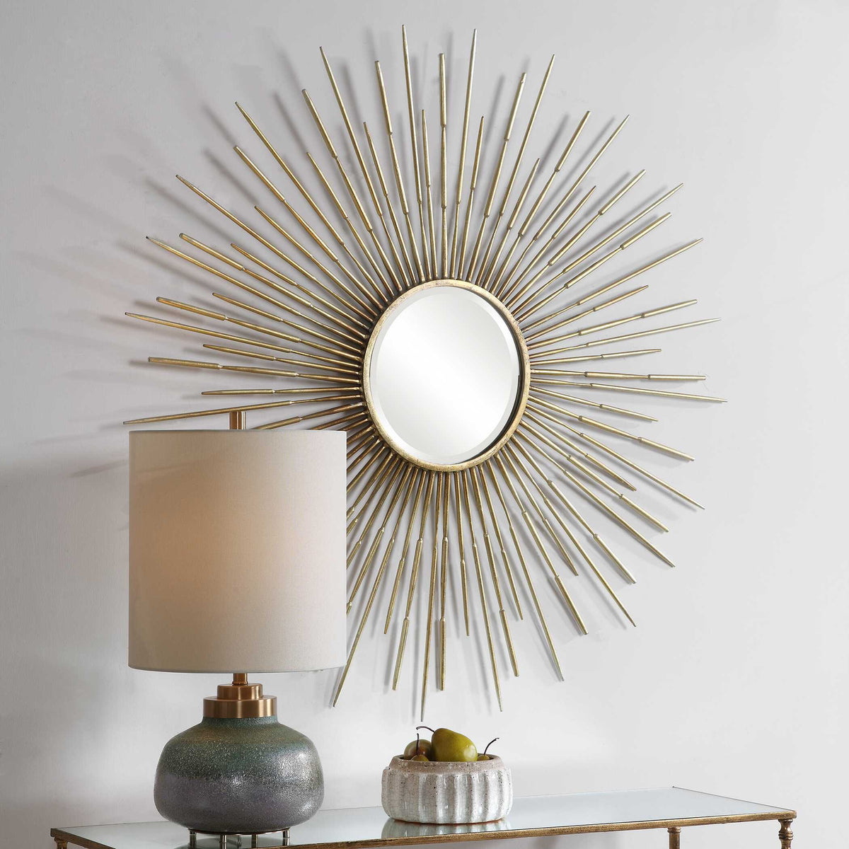 Golden Rays Starburst Mirror by Uttermost - View 4