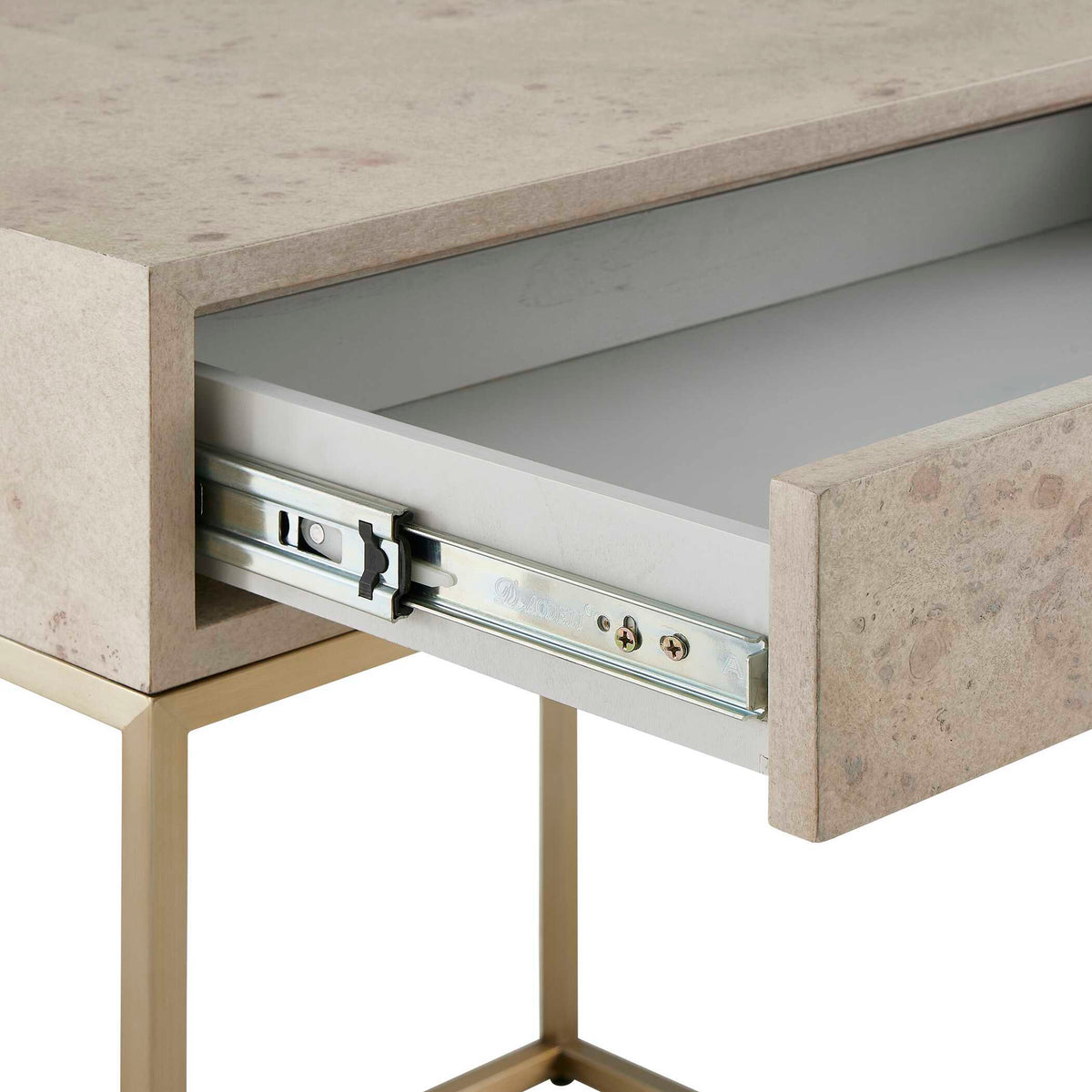 Pembrook Side Table Light Washed / Brass - Beige / Gold by Uttermost - View 8