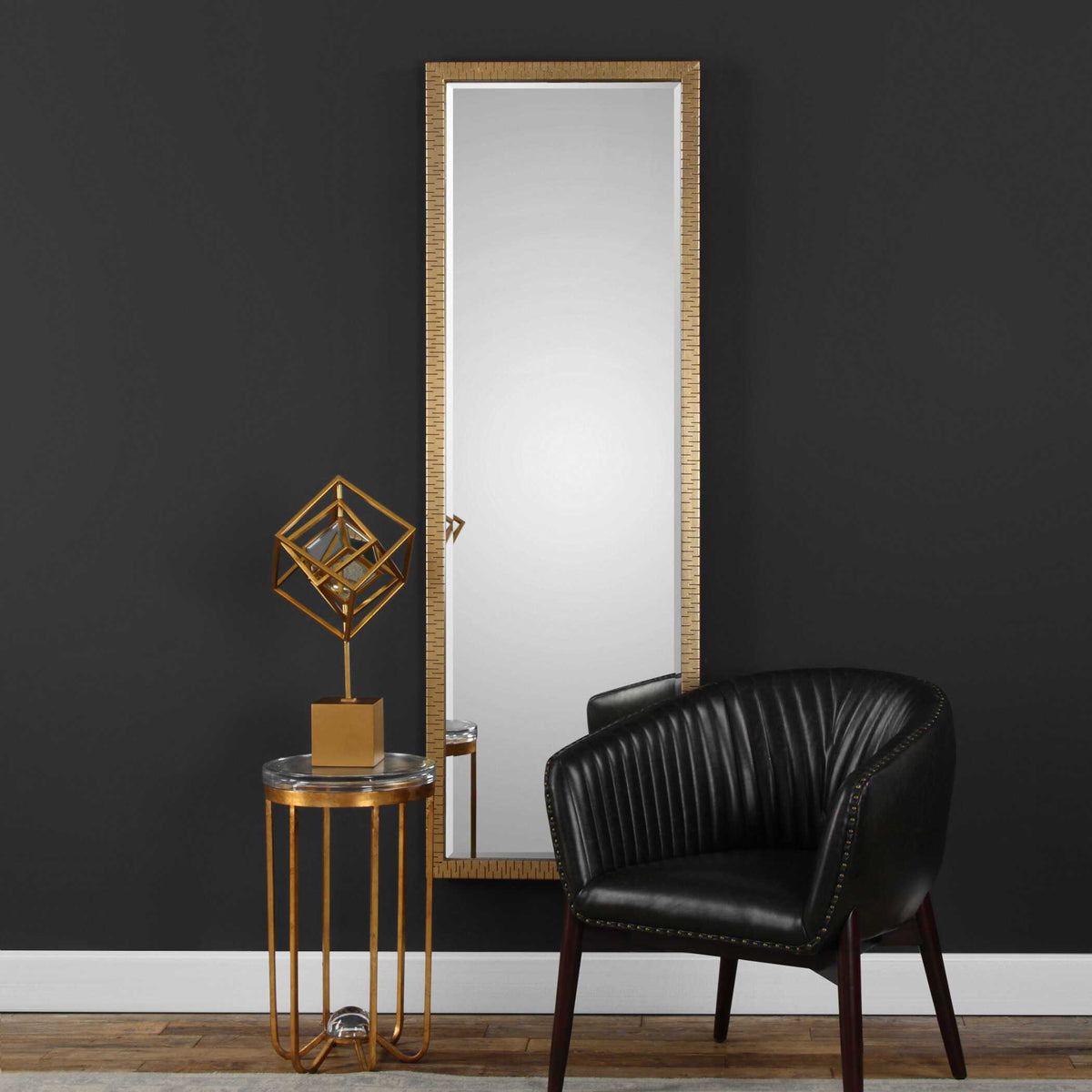 Vilmos Metallic Mirror - Gold by Uttermost - View 2
