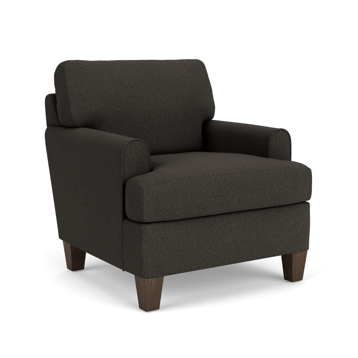 Moxy Fabric Chair, T-Shaped Seat Cushion, Rounded Mailbox Arms | Flexsteel