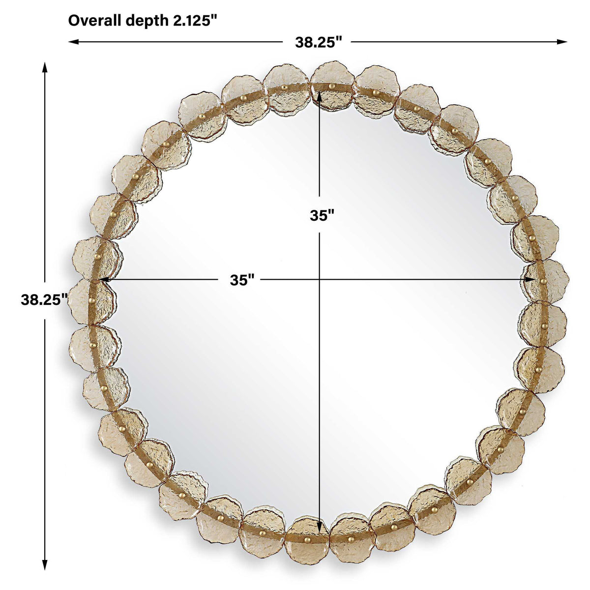 Nolina Round Mirror - Gold by Uttermost - View 6