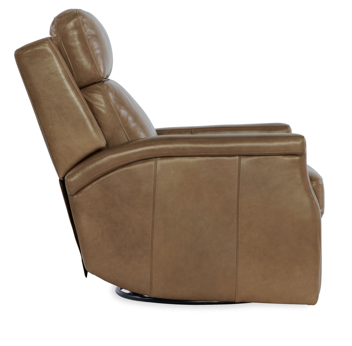 Kaufman ZG Swivel Power Recliner With Pop-Up Headrest - Light Brown by Hooker Furniture - View 12