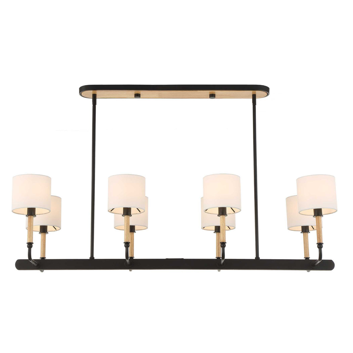 Franconia 8 Light Pendant - Black / White by Uttermost - View 6
