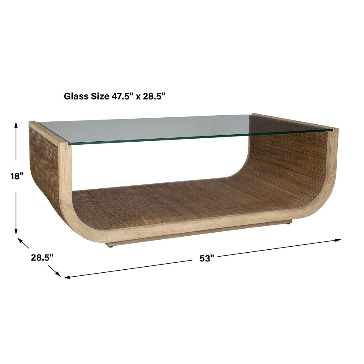 Farrington Modern Coffee Table - Light Brown by Uttermost - View 5