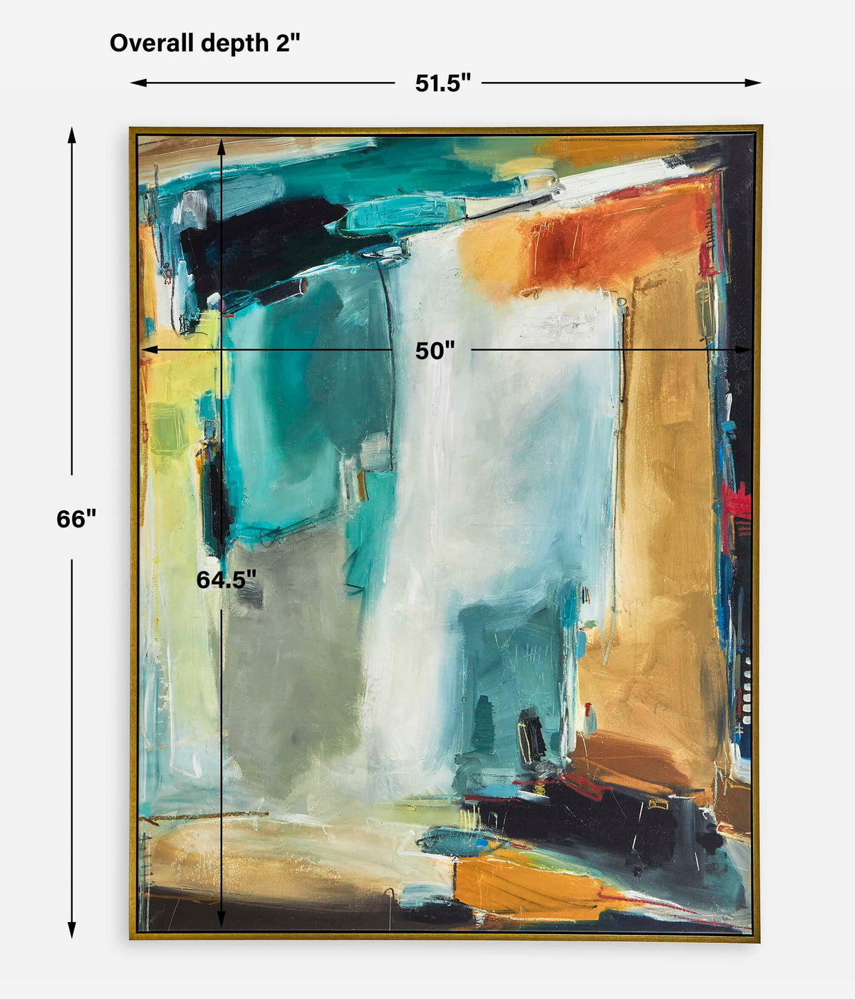 Painters High Revisited Framed Abstract Art - Gold by Uttermost - View 6