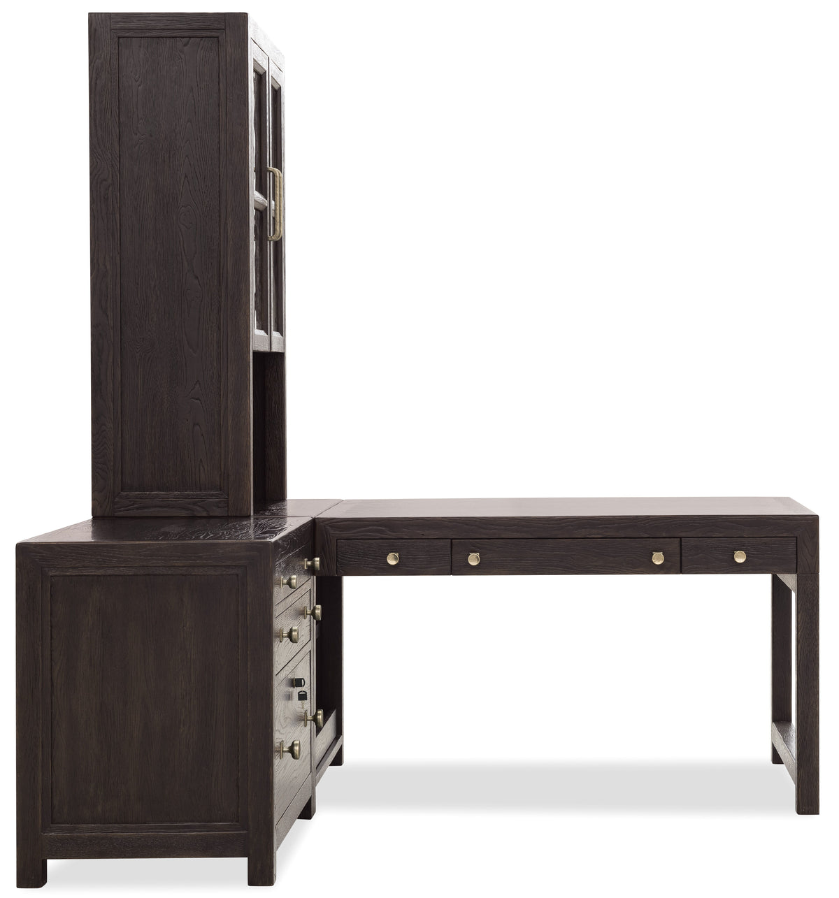 Driftwood Bookcase Hutch Burnt Timber - Dark Brown by Hooker Furniture - View 7