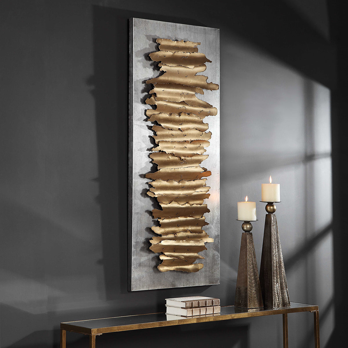 Lev Metal Wall Decor - Gold / Silver by Uttermost - View 4