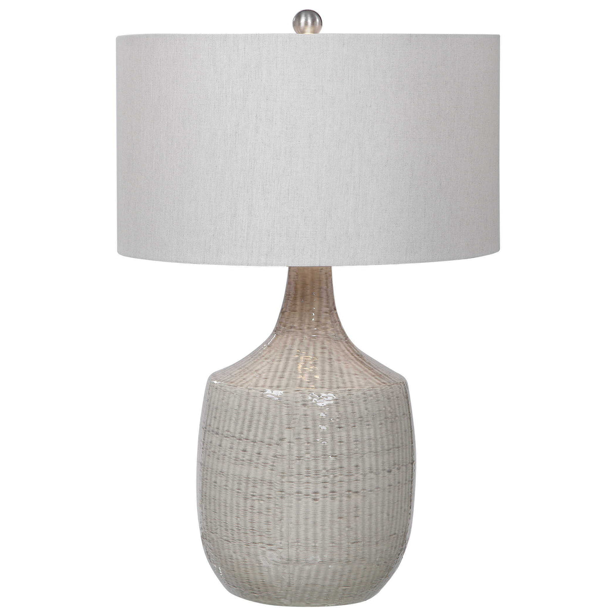 Felipe Table Lamp - Light Gray / White by Uttermost - View 1