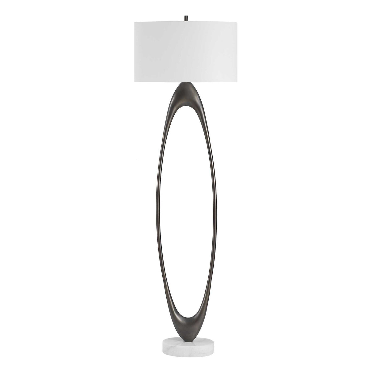 Sonic Open Oval Floor Lamp Bronze - Dark Brown by Uttermost - View 6