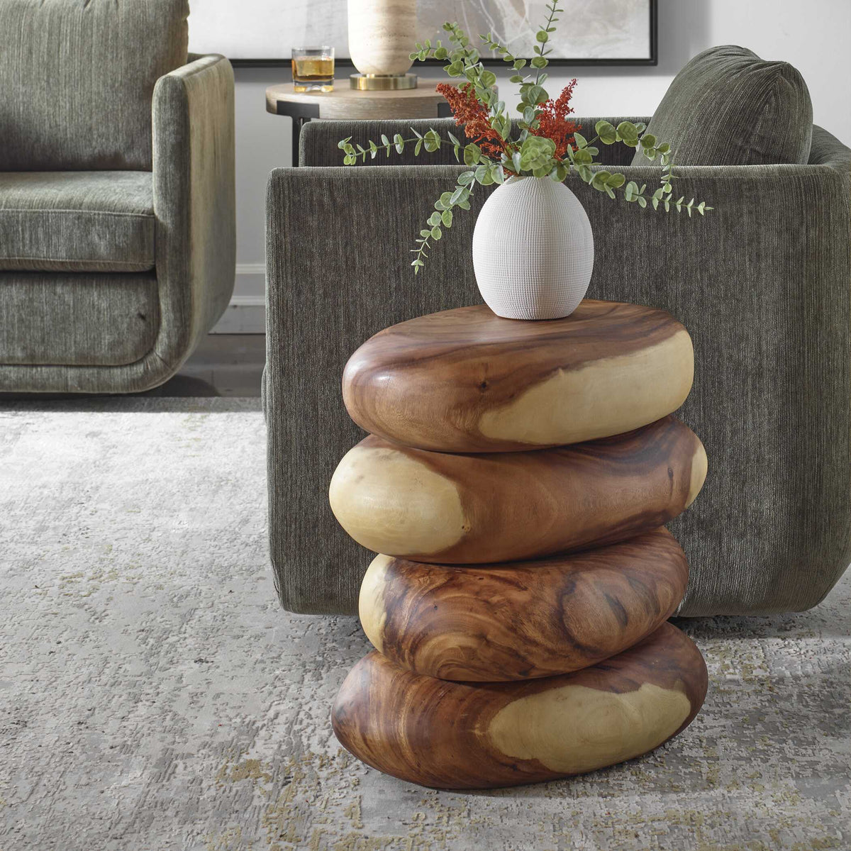 Carrillo Modern End Table - Light Brown by Uttermost - View 3