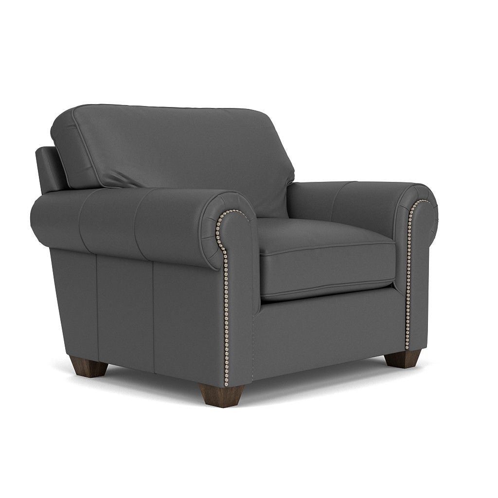 Carson Leather Chair, Nailhead Trim | Flexsteel