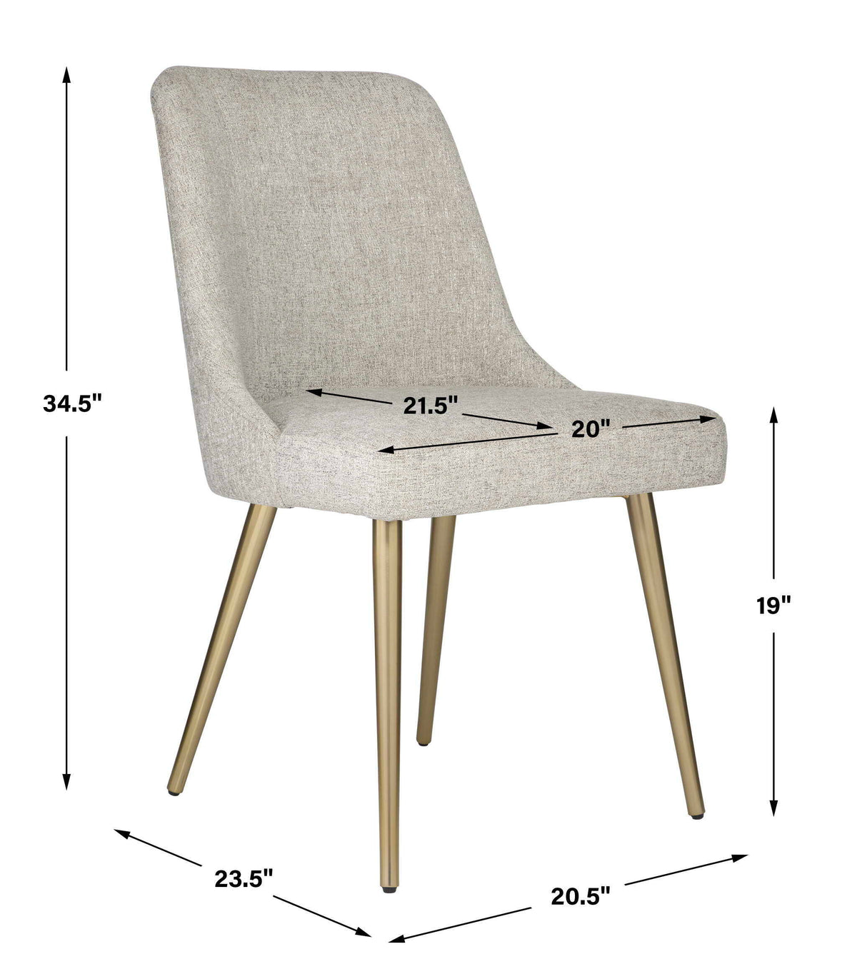 Bramwell Dining Chair - Light Gray by Uttermost - View 8
