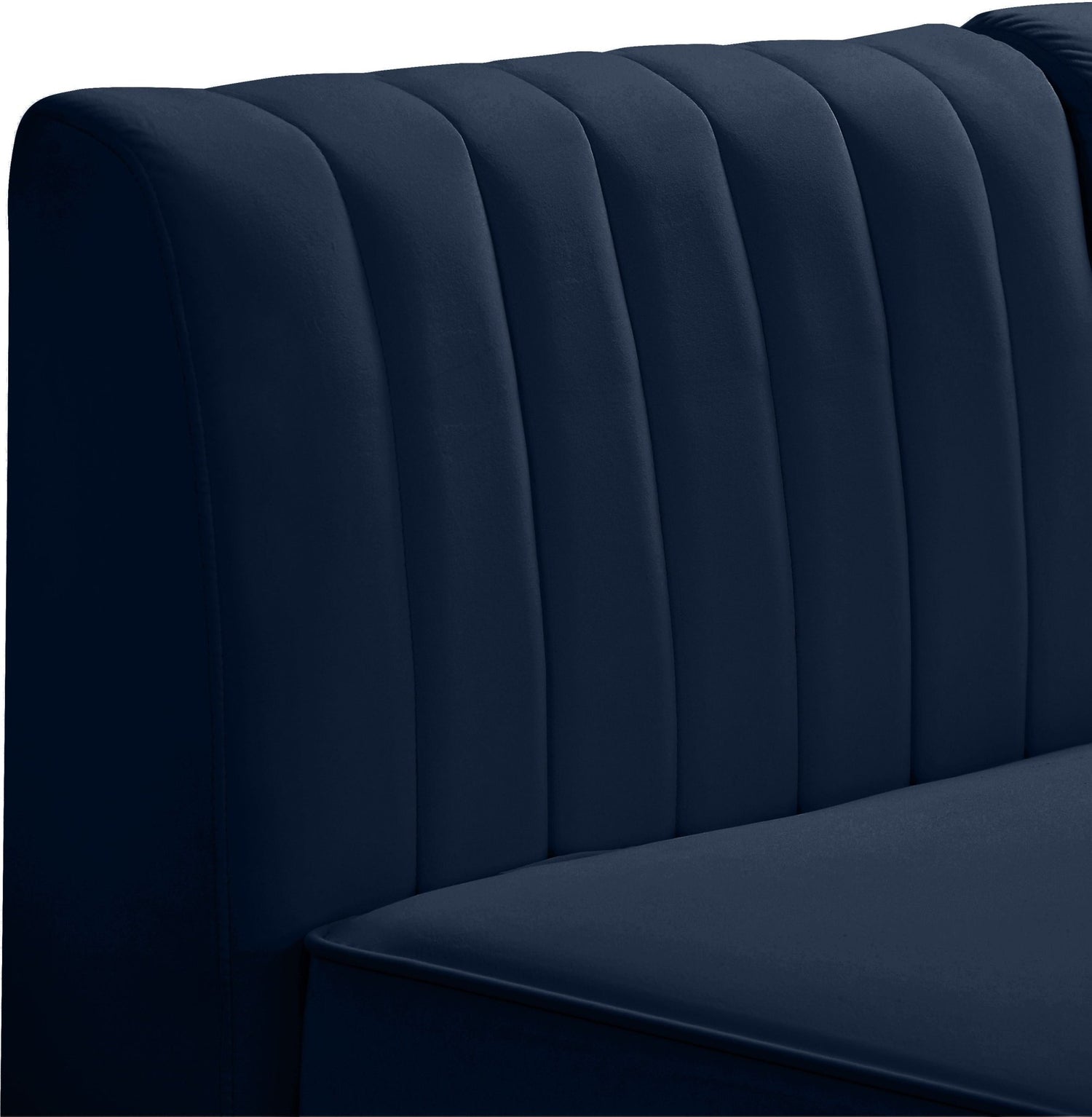 Alina - Modular Sectional 5 Piece - Navy - Fabric | Home Elegance USA