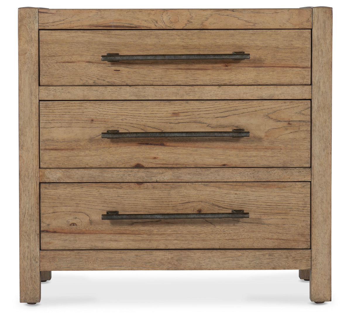 Vineyard Row Three-Drawer Nightstand - Light Brown by Hooker Furniture - View 3