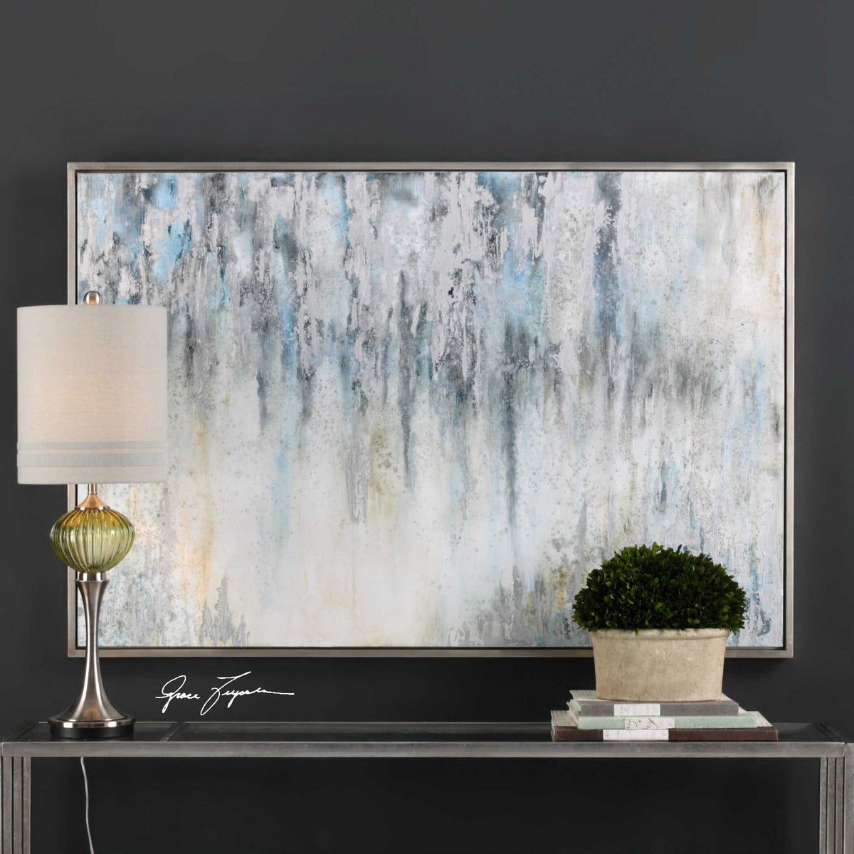 Overcast Abstract Art - Blue by Uttermost - View 2