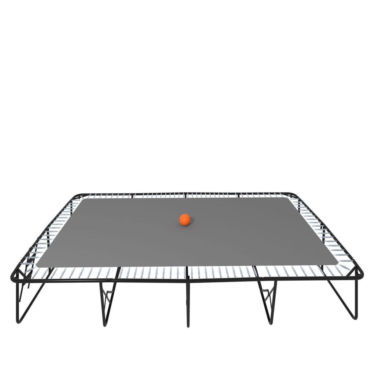 10ft by 17ft Rectangule Trampoline with Green Fabric Black Powder - coated Galvanized Steel Tubes with Basketball Hoop System Advanced Ladder | Home Elegance USA