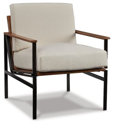 Ashley Ivory/Brown Tilden Accent Chair | Home Elegance USA