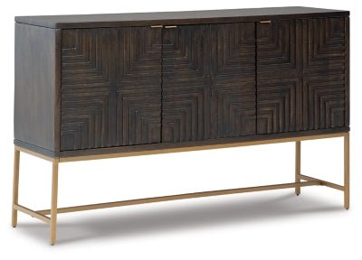 Ashley Brown/Gold Finish Elinmore Accent Cabinet | Home Elegance USA