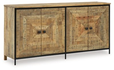 Ashley Brown/Black Camney Accent Cabinet | Home Elegance USA
