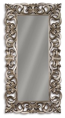 Ashley Antique Silver Finish Lucia Floor Mirror | Home Elegance USA