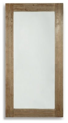 Ashley Distressed Brown Waltleigh Floor Mirror | Home Elegance USA