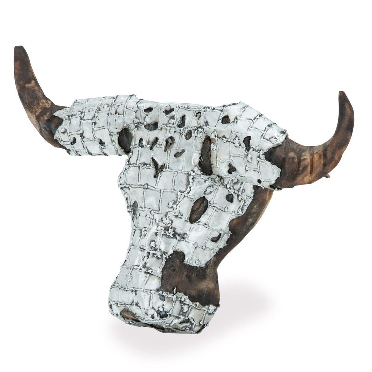 Discoveries Buffalo Head W - Hand Applied Metal Accents - Acf - Arf - Bufhd - 001 | Aico | Home Elegance USA