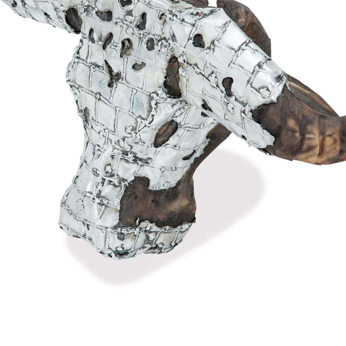 Discoveries Buffalo Head W - Hand Applied Metal Accents - Acf - Arf - Bufhd - 001 | Aico | Home Elegance USA