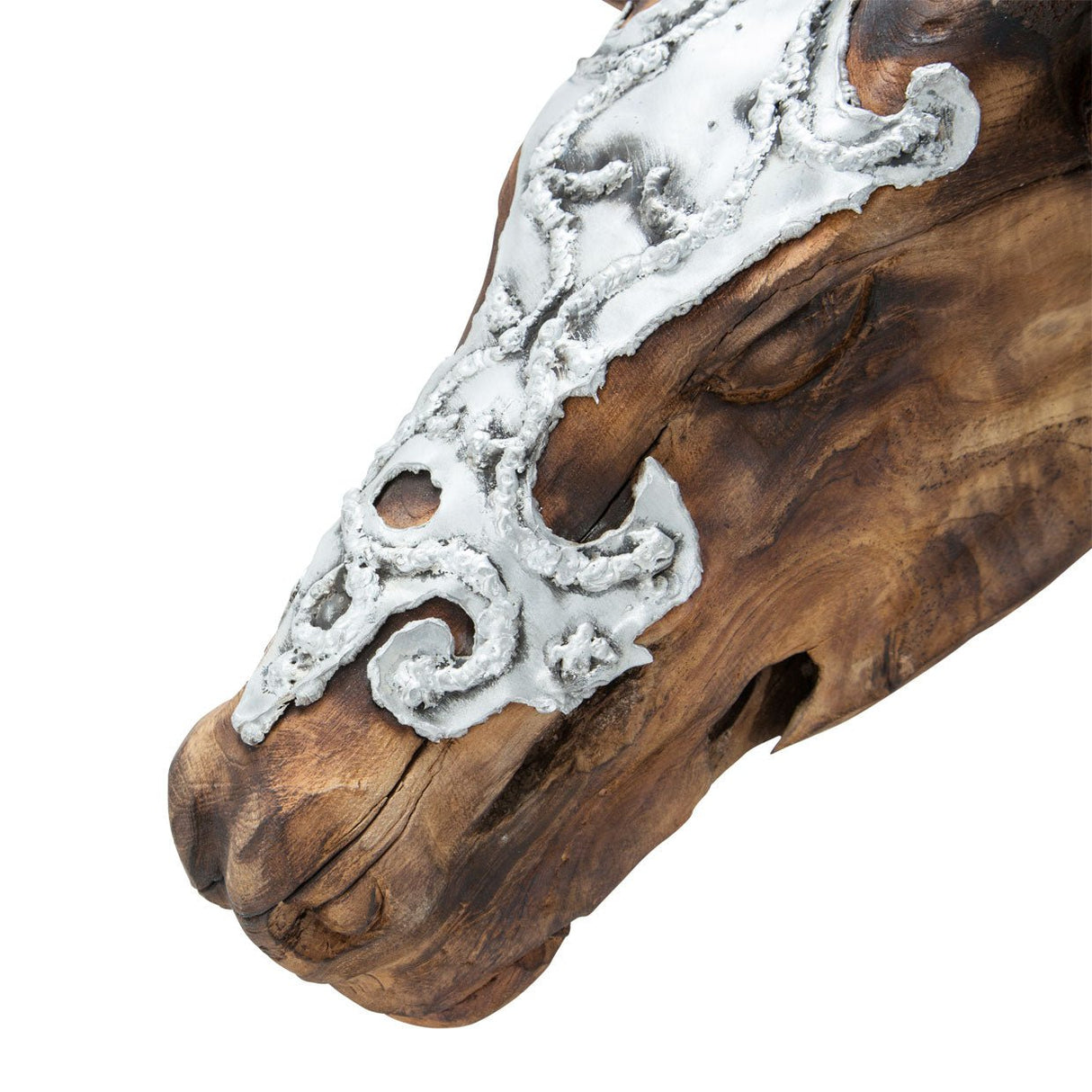 Discoveries Dear Head W - Wood Antlers And Hand Applied Metal - Acf - Arf - Derhd - 002 | Aico | Home Elegance USA