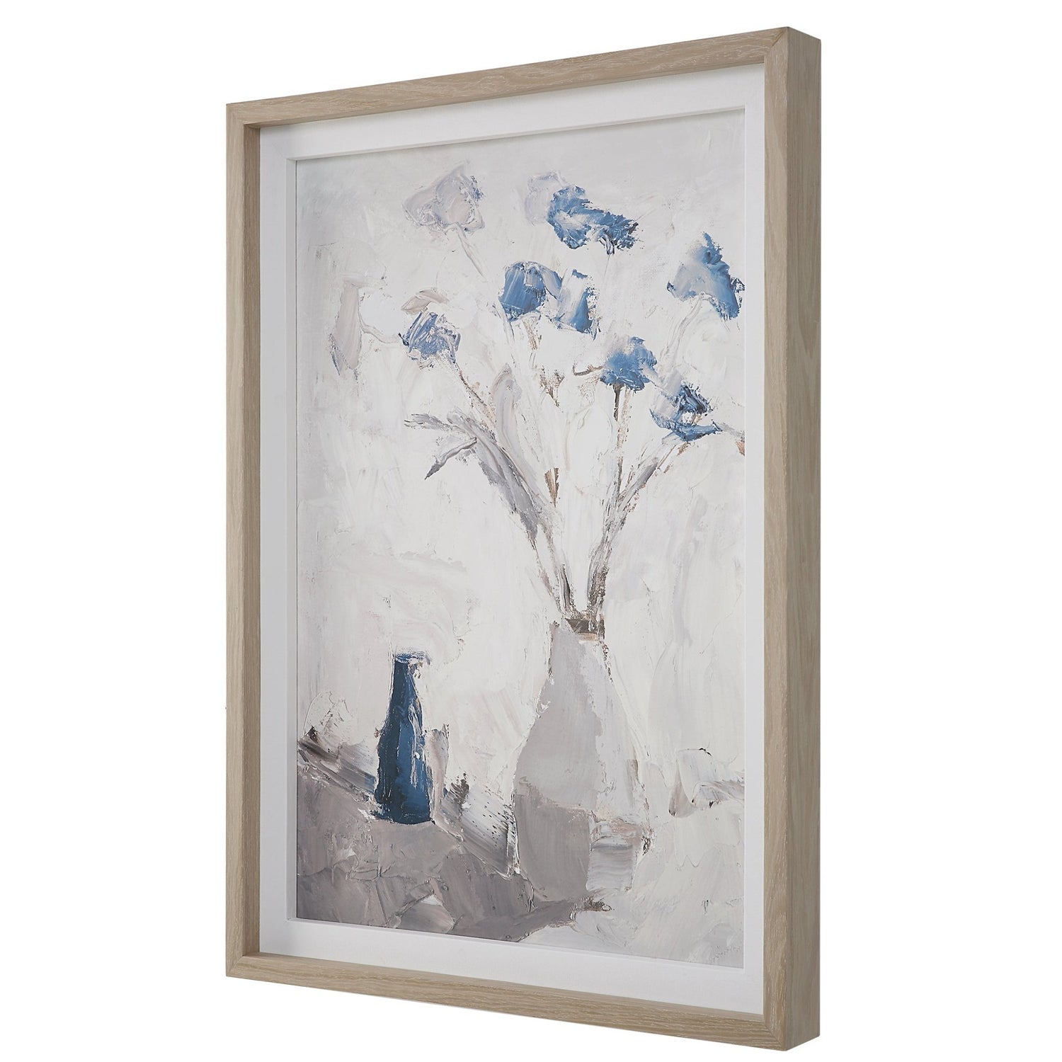 Blue Flowers In Vase Framed Print | Uttermost | Home Elegance USA