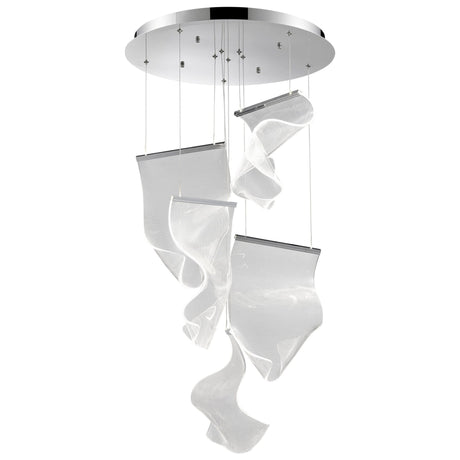 Acrylic Lace 5 Light Chandelier // Chrome | Finesse | Home Elegance USA