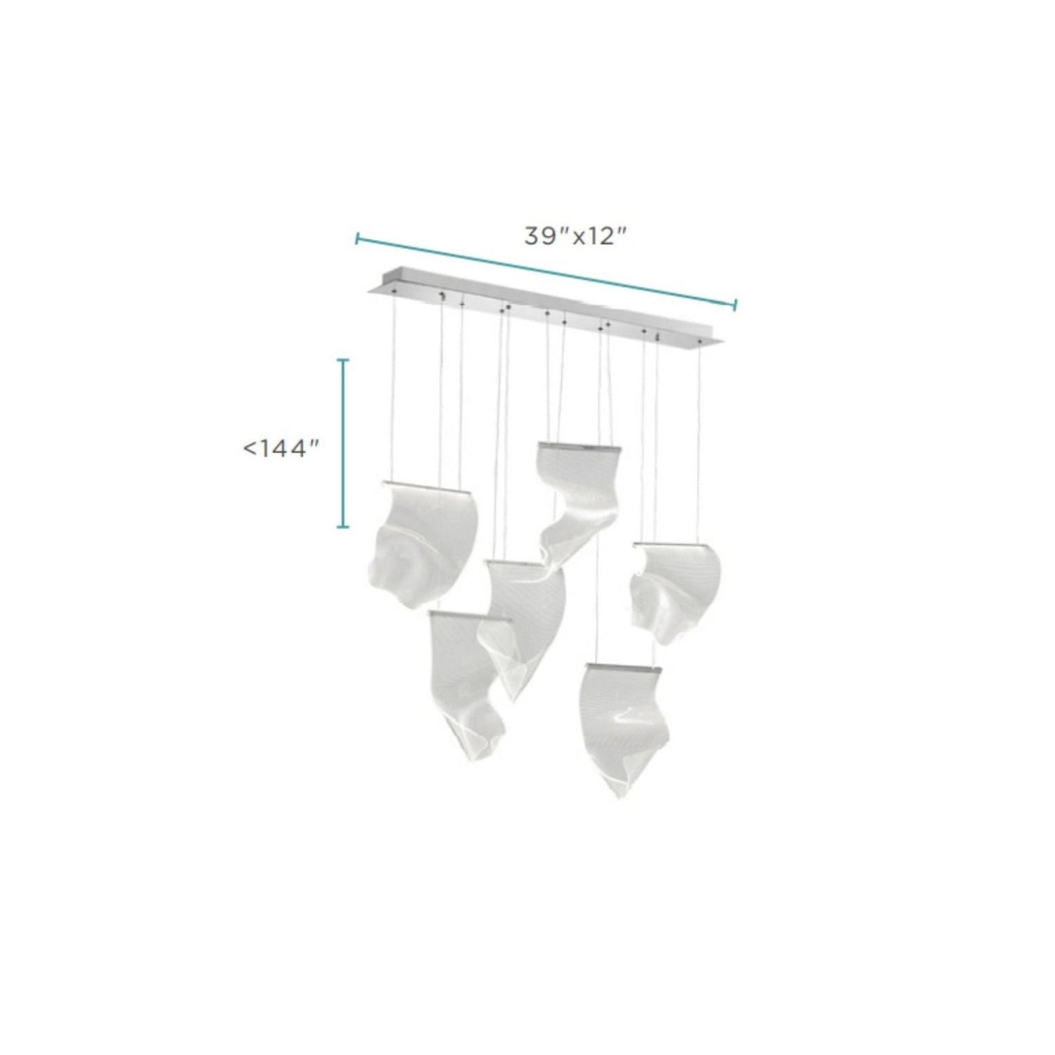 Acrylic Lace 6 Light Chandelier // Chrome | Finesse | Home Elegance USA