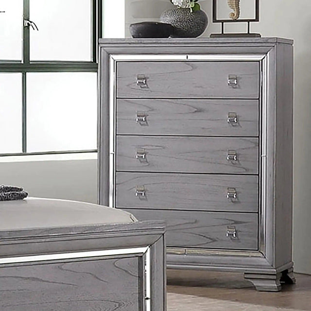 Alanis Light Gray Chest | Home Elegance USA