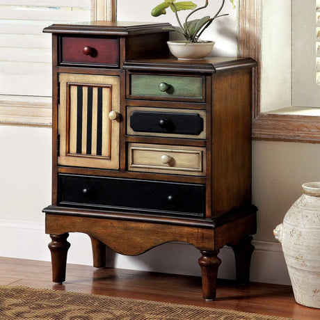 NECHE Multi/Antique Walnut Accent Chest