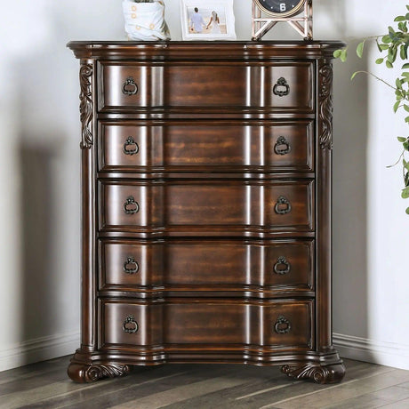 Arcturus Brown Cherry Chest | Home Elegance USA