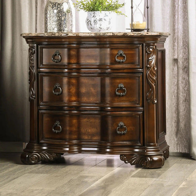 Arcturus Brown Cherry Night Stand | Home Elegance USA