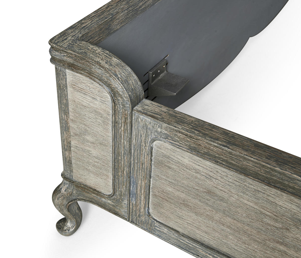 Arlingham King Shelter Bed Chipped Blue Oak | Jonathan Charles Fine Furniture