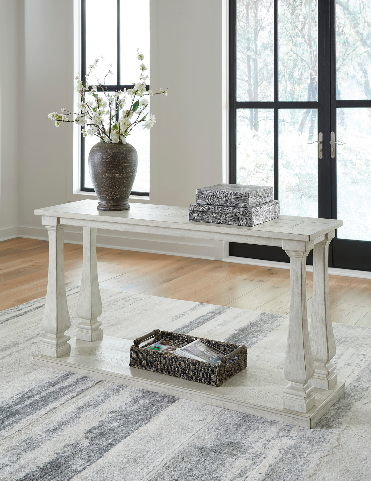 Ashley Antique White Arlendyne Sofa Table - Home Elegance USA